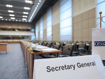 The OSCE Permanent Council meeting hall.